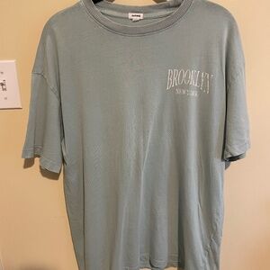 Womens Small Garage Graphic Oversized Short Sleeve Tee